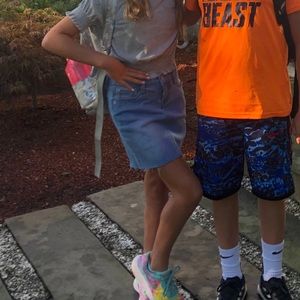 Hudson light denim mini skirt.  Perfect! Size 10.